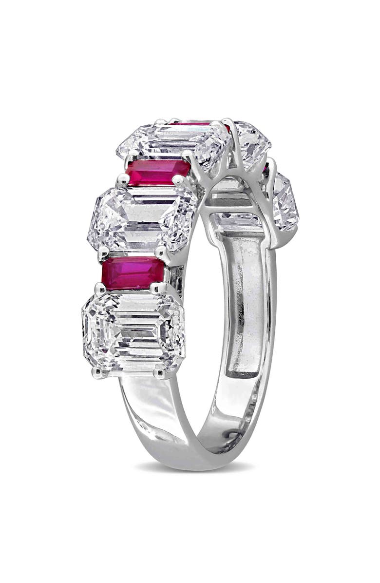 Julianna B. Lab-Created Ruby Semi-Eternity Ring 14k, Alternate, color, Ruby