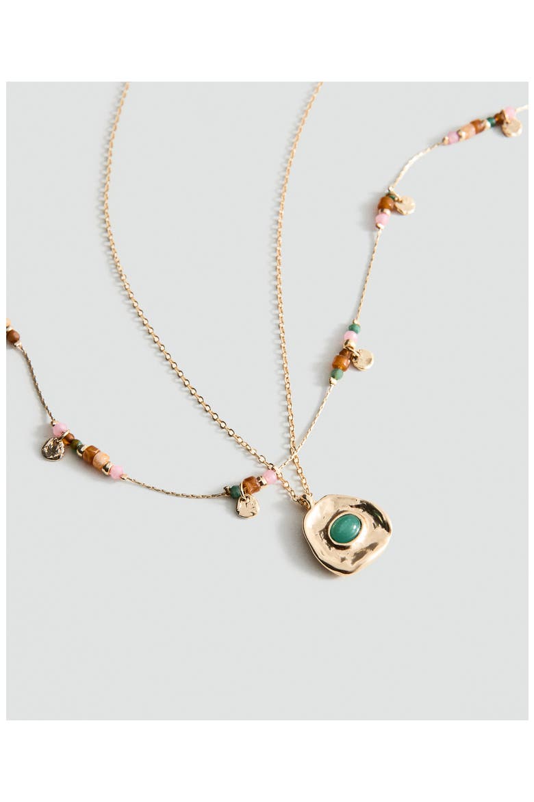Mixed Layered Necklace, Alternate, color, GOLD