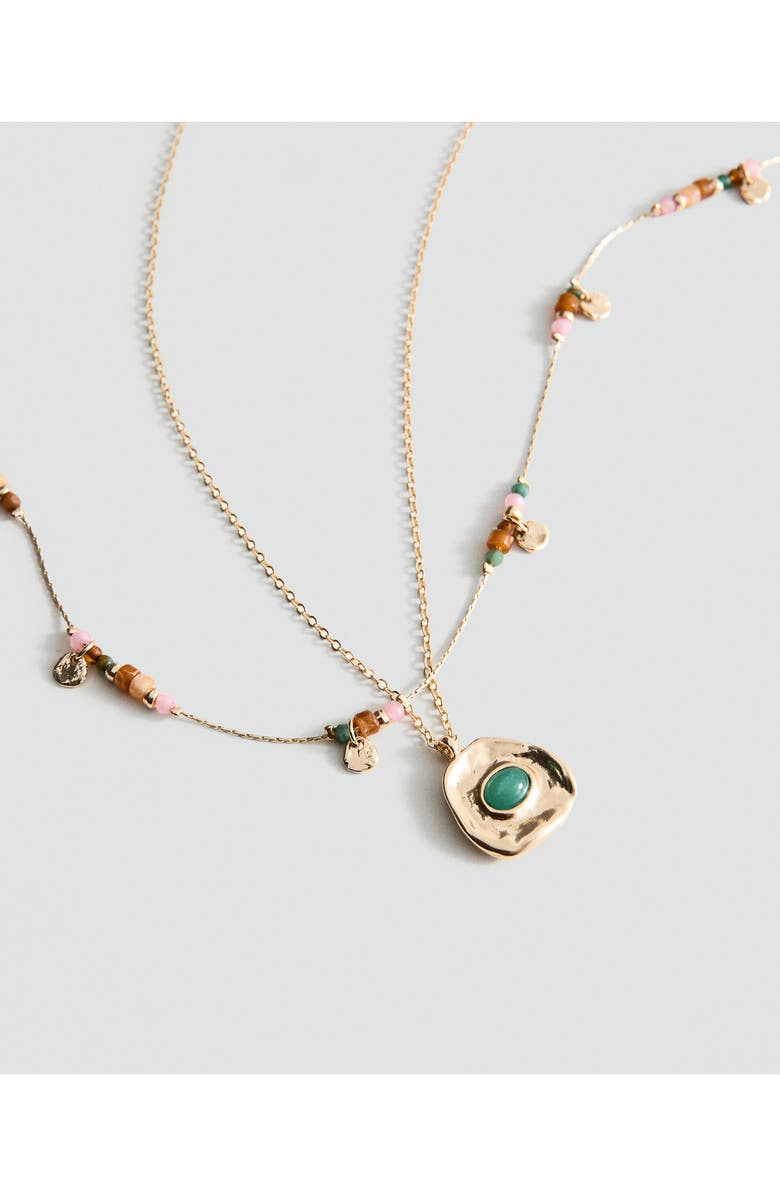 MANGO Mixed Layered Necklace, Alternate, color, Gold