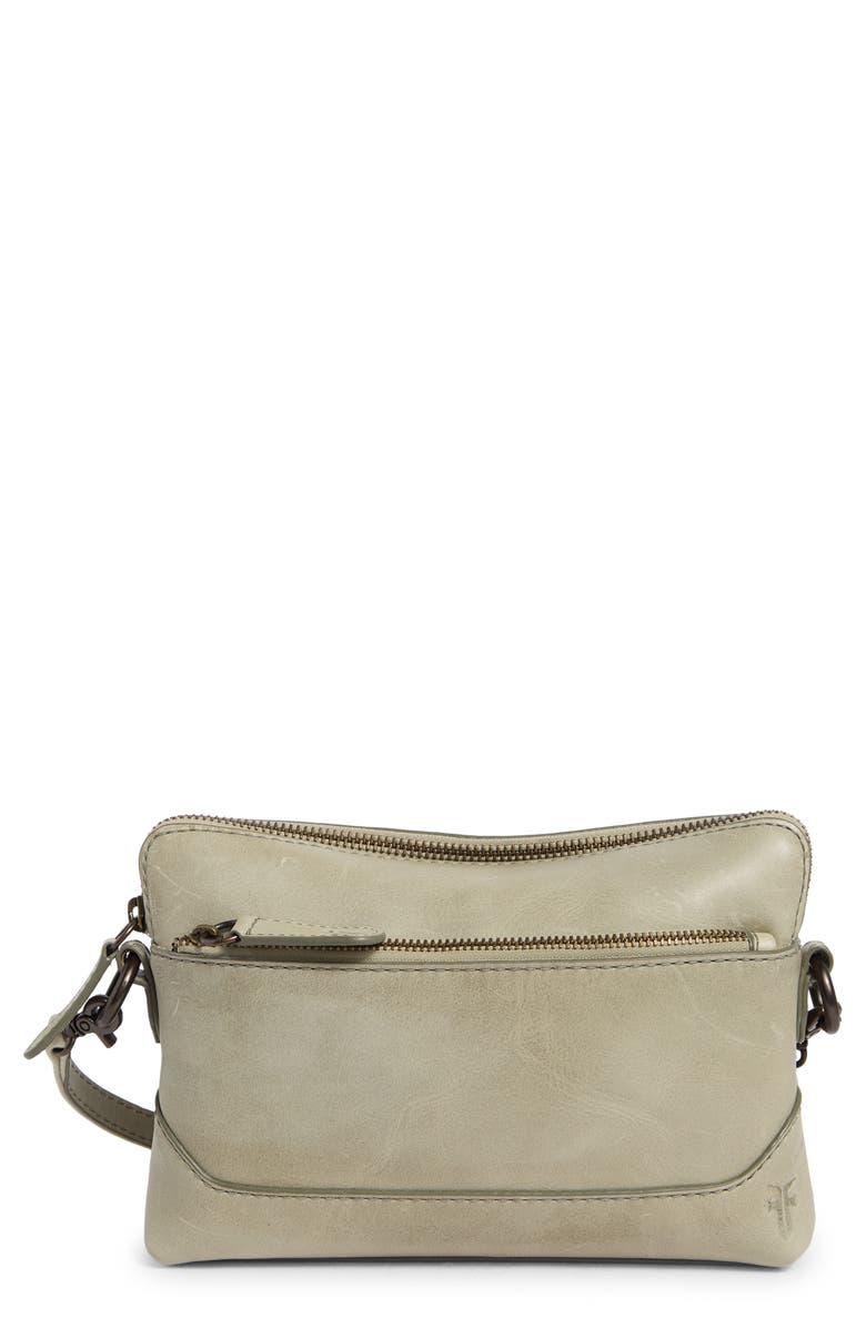 Frye Melissa Leather Crossbody Wristlet, Main, color, Willow