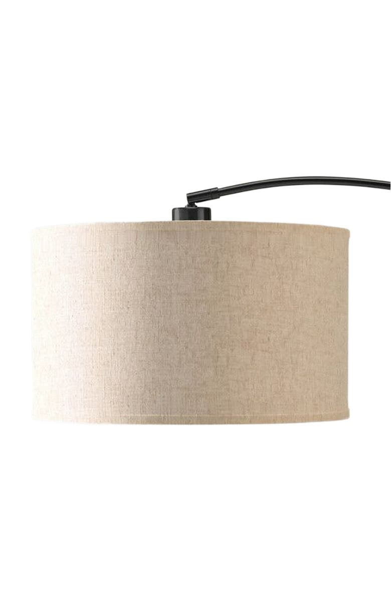 Brightech Logan 76" Modern Extendable LED Floor Lamp with Fabric Drum Shade, Bulb Included, Alternate, color, Classic Black