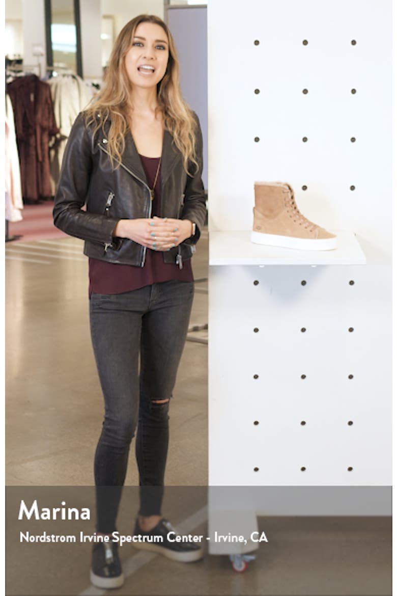 Beven Genuine Shearling High Top Sneaker video