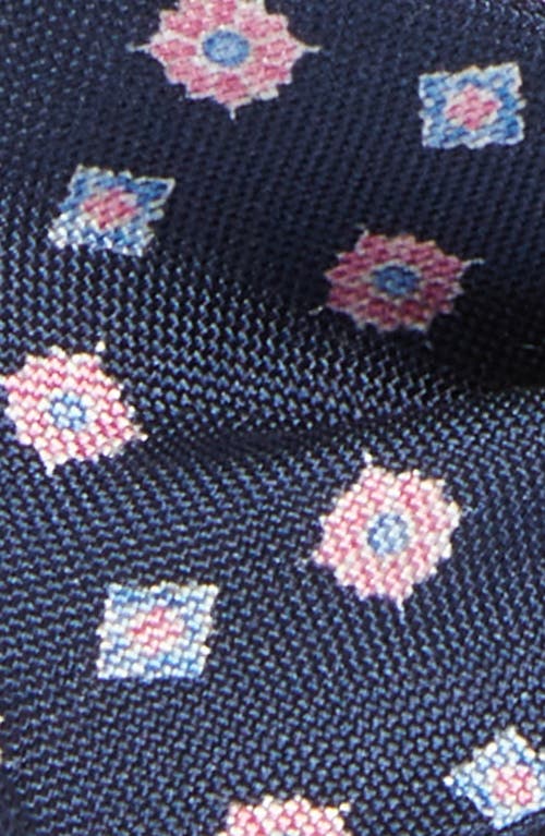 Edward Armah Neat Silk Bow Tie In Navy