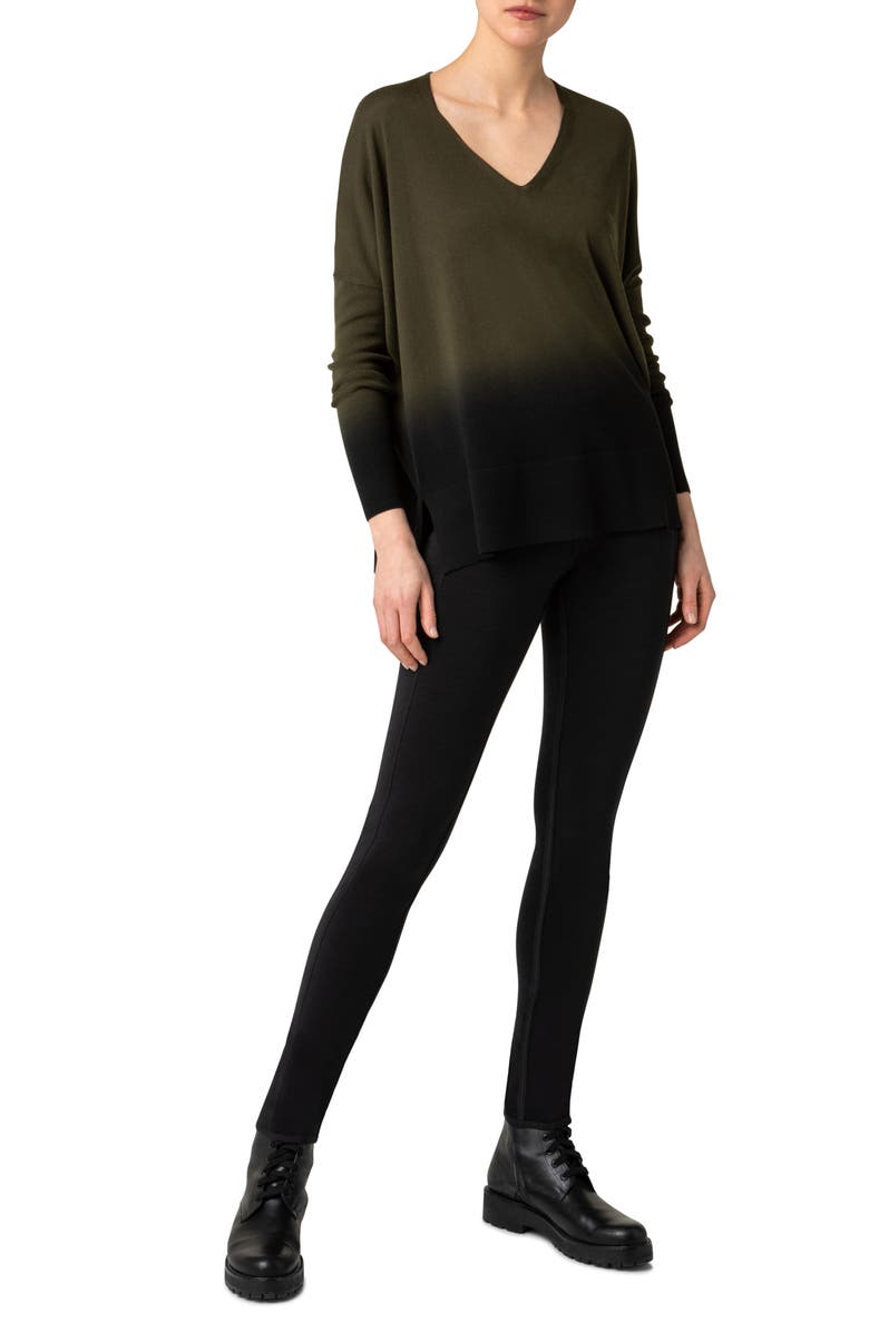 Akris punto Dip Dye V-Neck Sweater, Alternate, color,