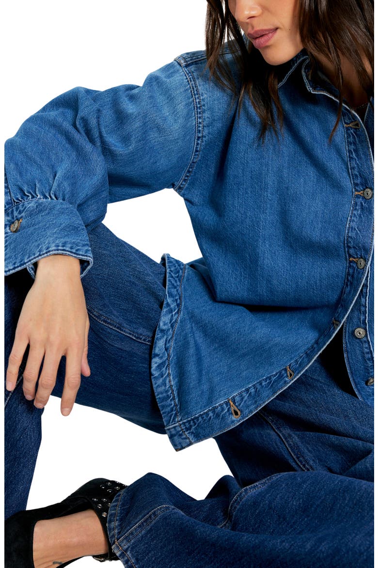 Ashley Denim Shirt, Alternate, color, MEDIUM WASH