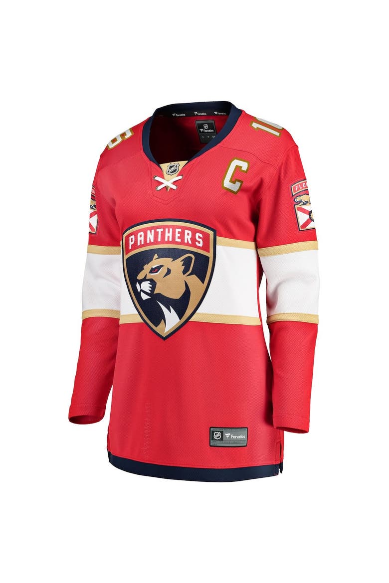 Women's Fanatics Branded Aleksander Barkov Red Florida Panthers Home Captain Premier Breakaway Player Jersey, Alternate, color, Red