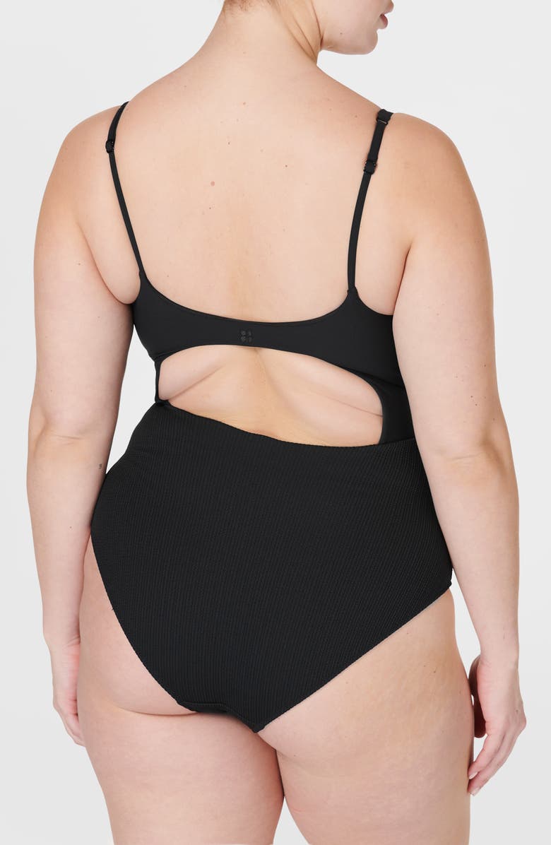 Sweaty Betty Capri Crinkle One-Piece Swimsuit, Alternate, color,