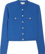 L'AGENCE Toulouse Crewneck Crop Cardigan