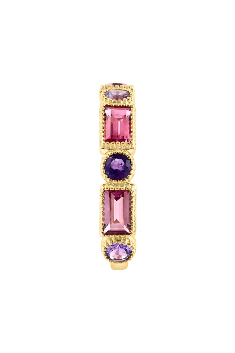 14K Yellow Gold Pink Tourmaline & Amethyst Ring, Alternate, color, MULTI