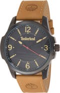 Timberland Classic Quartz Leather Strap Watch, 44mm