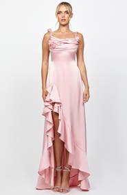 Bariano Nakiyah Cowl Hi Lo Dress