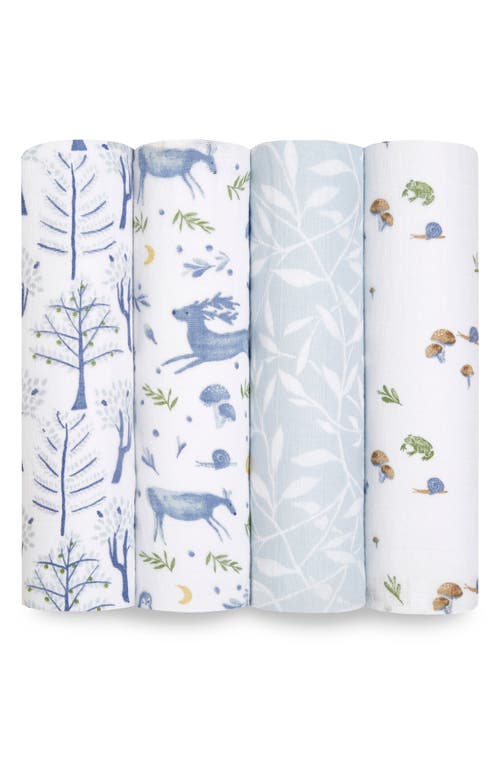 aden + anais Assorted 4-Pack Organic Cotton Muslin Swaddling Cloths in Outdoors 
