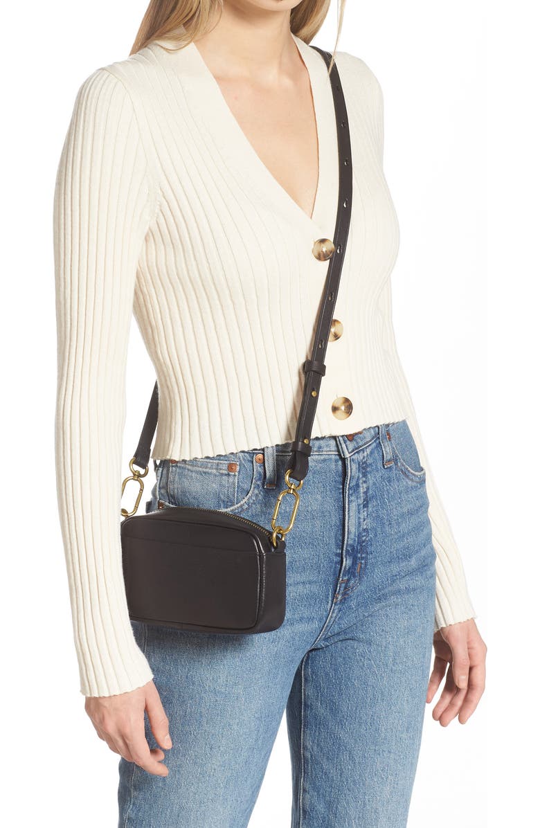 Madewell Mini The Leather Carabiner Crossbody Bag, Alternate, color,