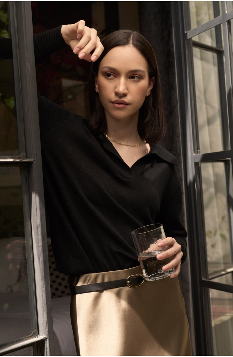 Italic Camila Featherlight Collared Shirt, Alternate, color,