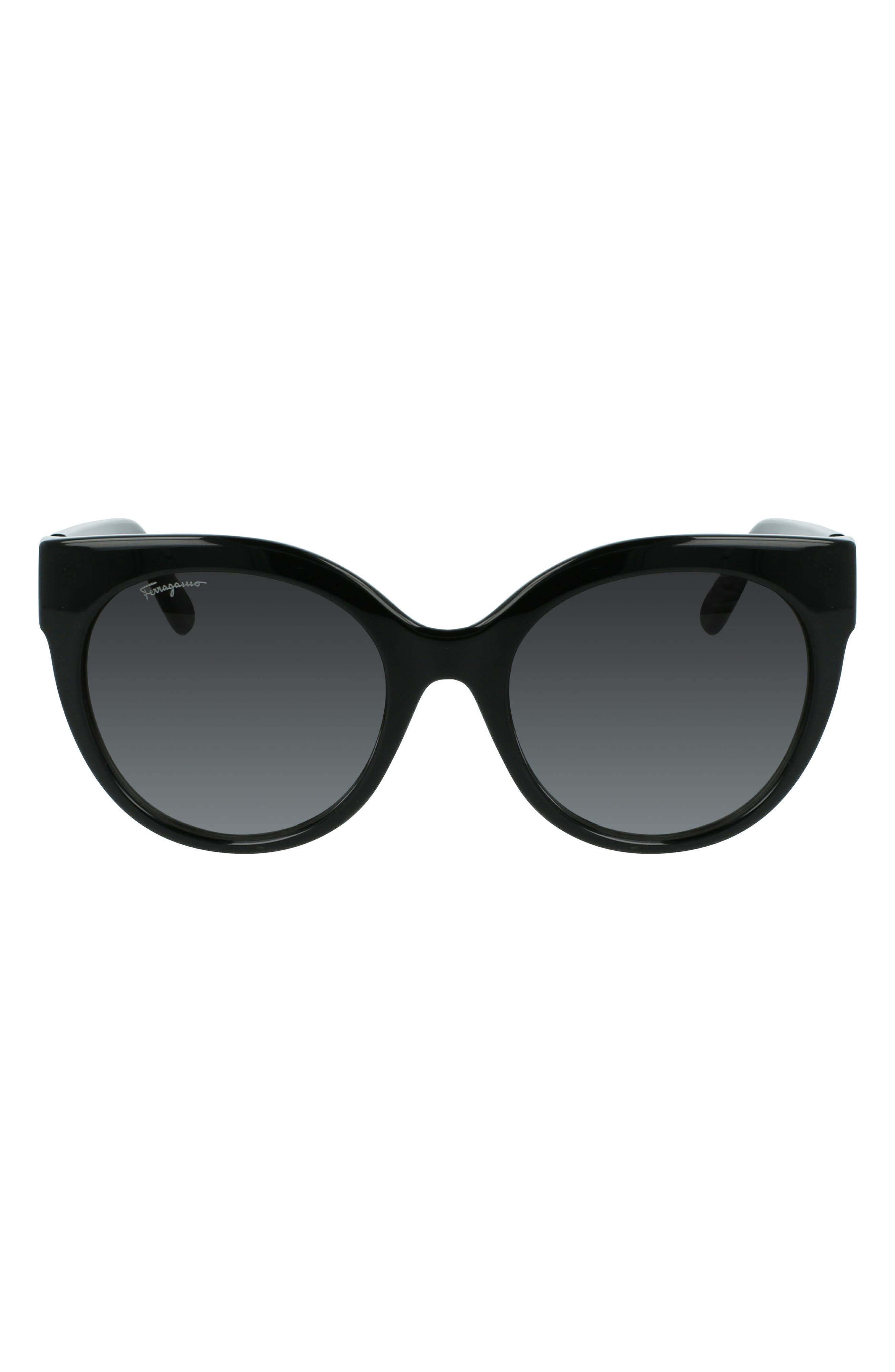 FERRAGAMO Gancini 53mm Round Sunglasses