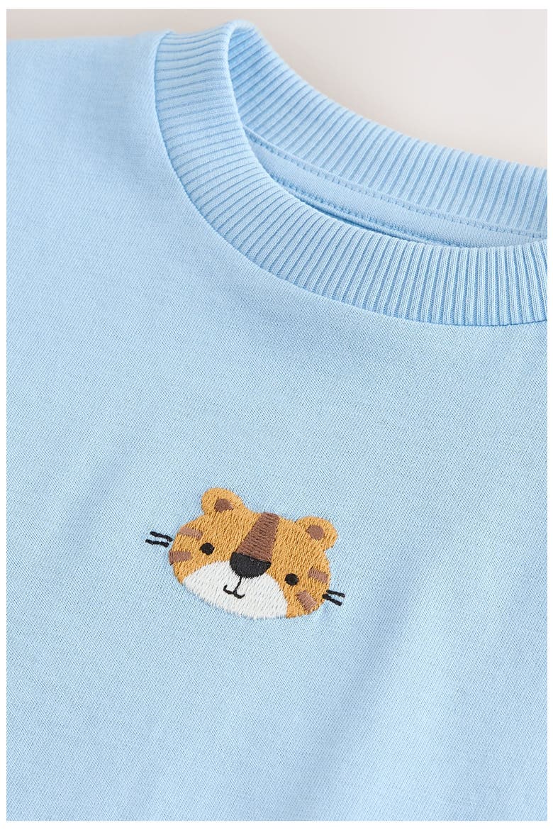Kids' Lion Embroidered T-Shirt, Alternate, color, BLUE