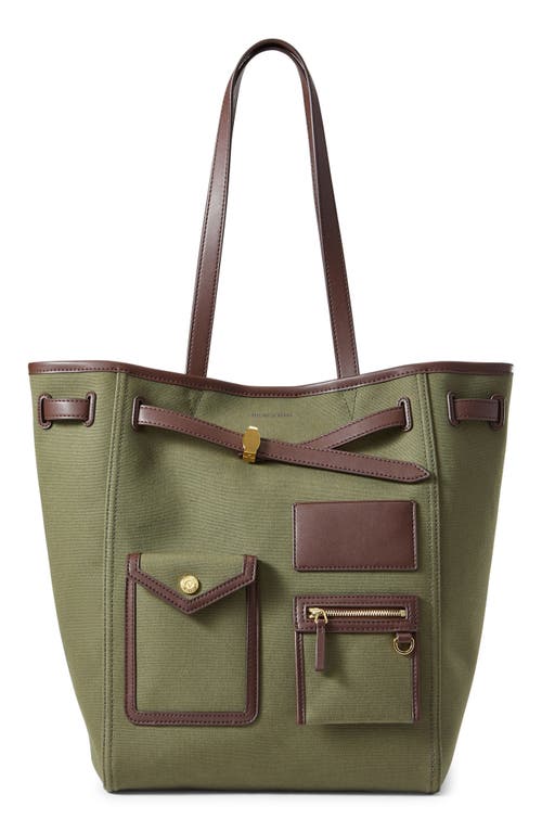Veronica Beard Cargo Canvas Dash Tote In Green