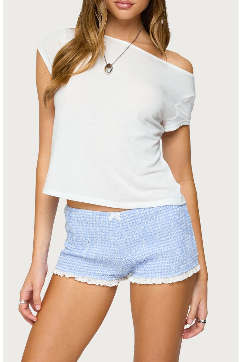 Anabella One-Shoulder T-Shirt, Main, color, WHITE