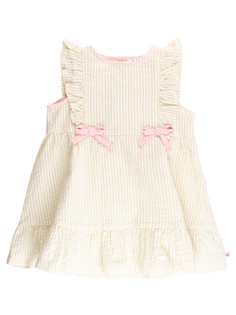 Sleeveless Pinafore Bow Dress (Toddler, Little Kid)