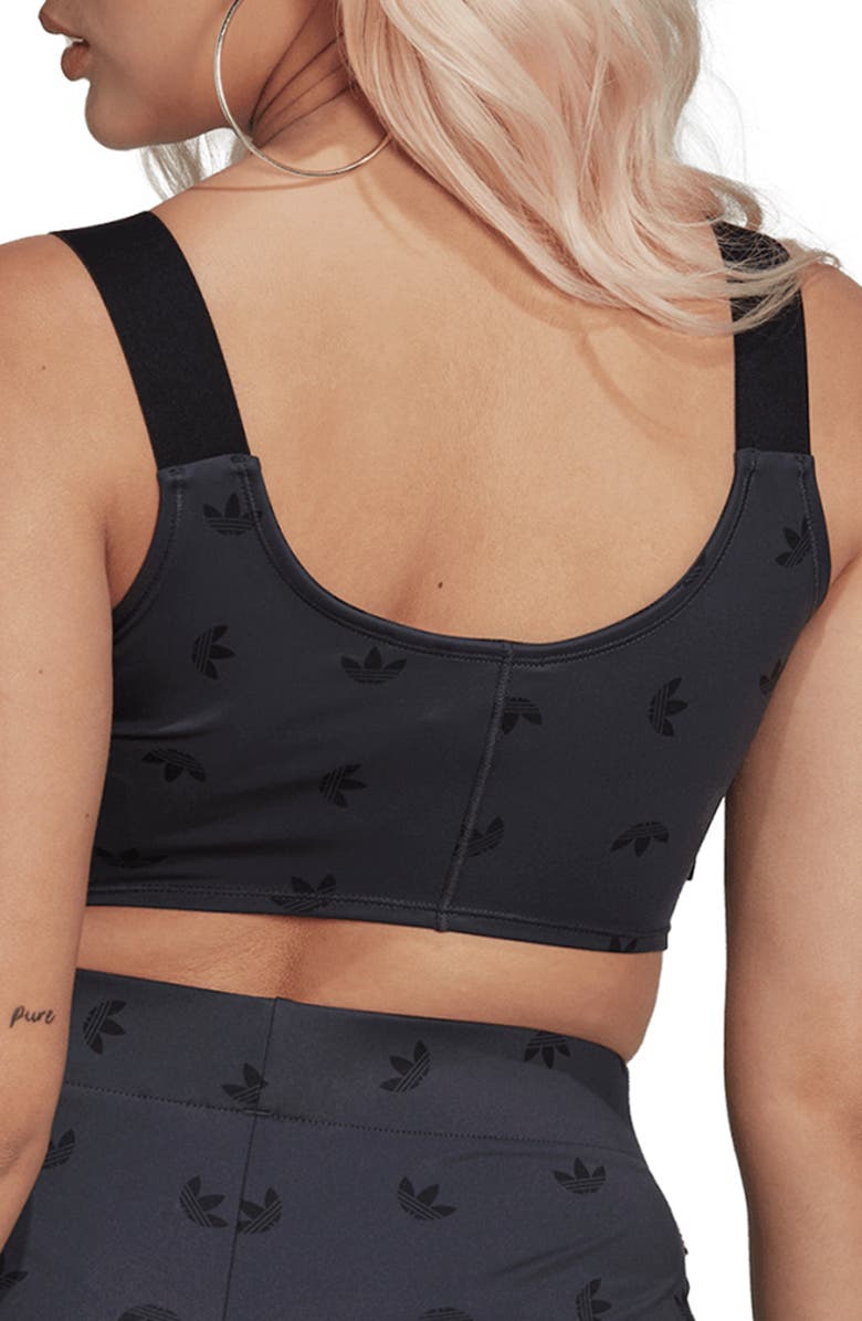 adidas Trefoil Corset Crop Top, Alternate, color, 