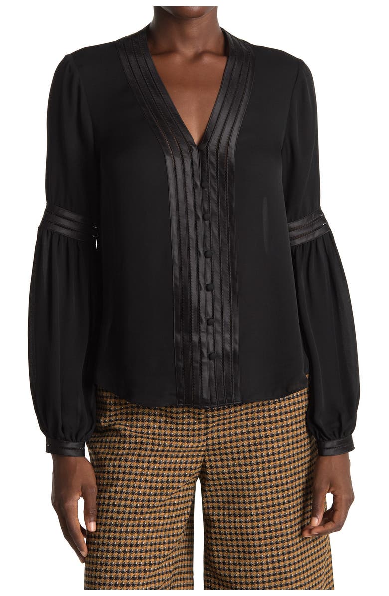 Veronica Beard Yumi Silk Blouse, Main, color,