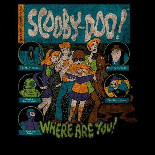 Scooby Doo Where Are You Villains Graphic T-shirt In Black