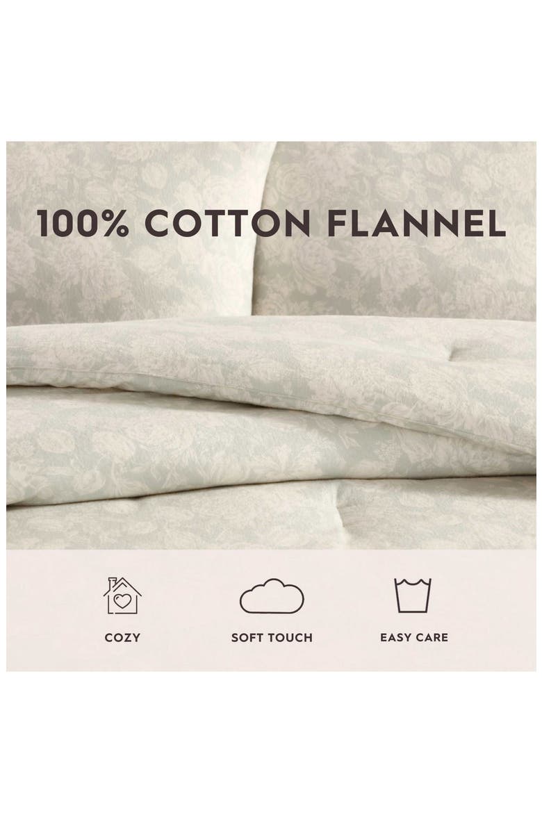 Meredith Cotton Flannel Comforter & Sham Set, Alternate, color, LIGHT GREY