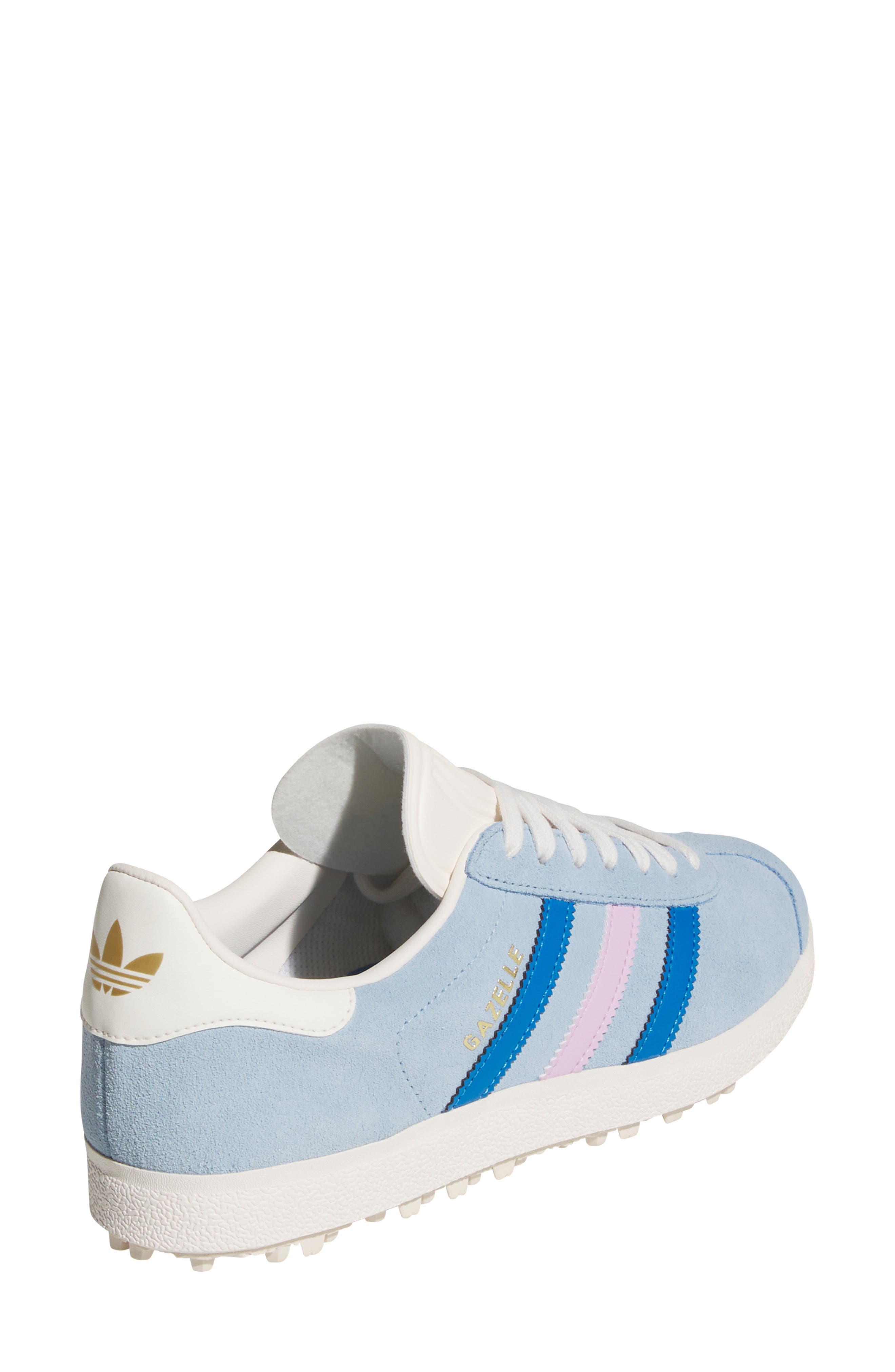 adidas Gazelle Spikeless Golf Shoe, Alternate, color, Clear Sky/ Blue Bird/ Lilac