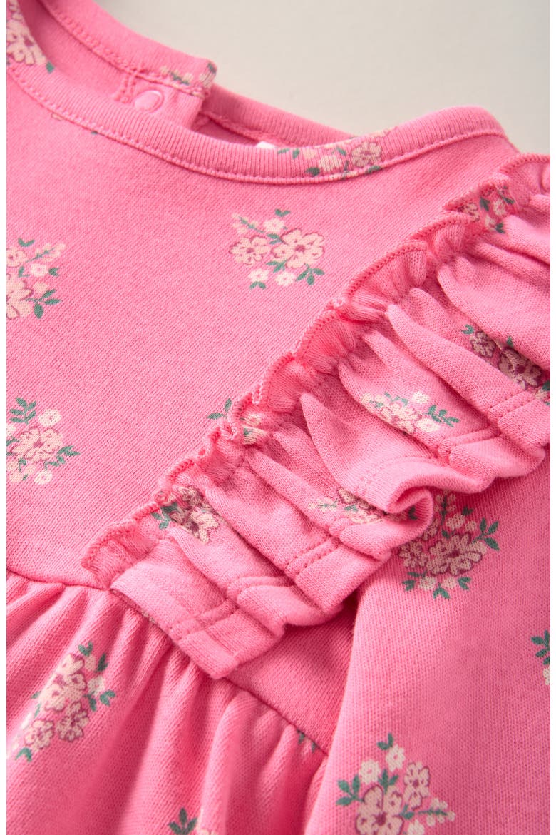 Floral Skirted Bodysuit and Headband Set, Alternate, color, PINK AZELEA FLOWER POWER