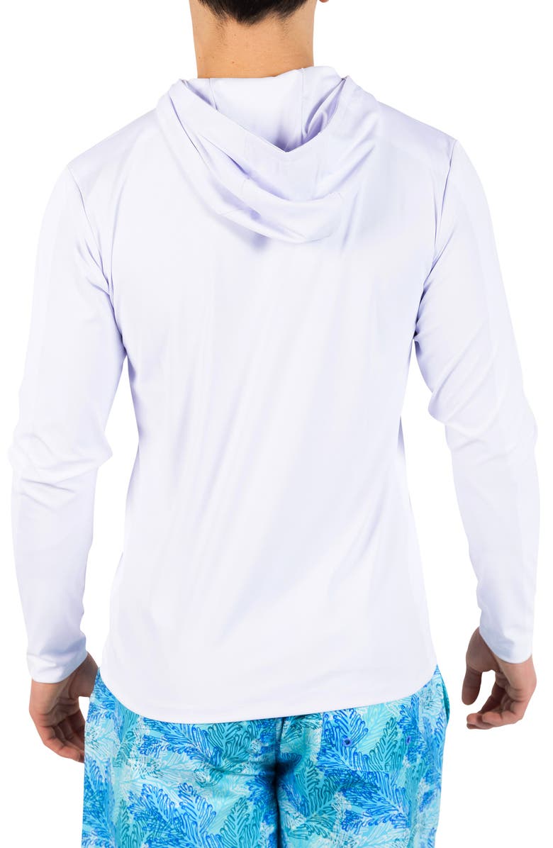 TailorByrd SPF 30+ Long Sleeve Hooded Rashguard, Alternate, color, White