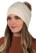 Patricia Nash Faux Fur Pompom Beanie