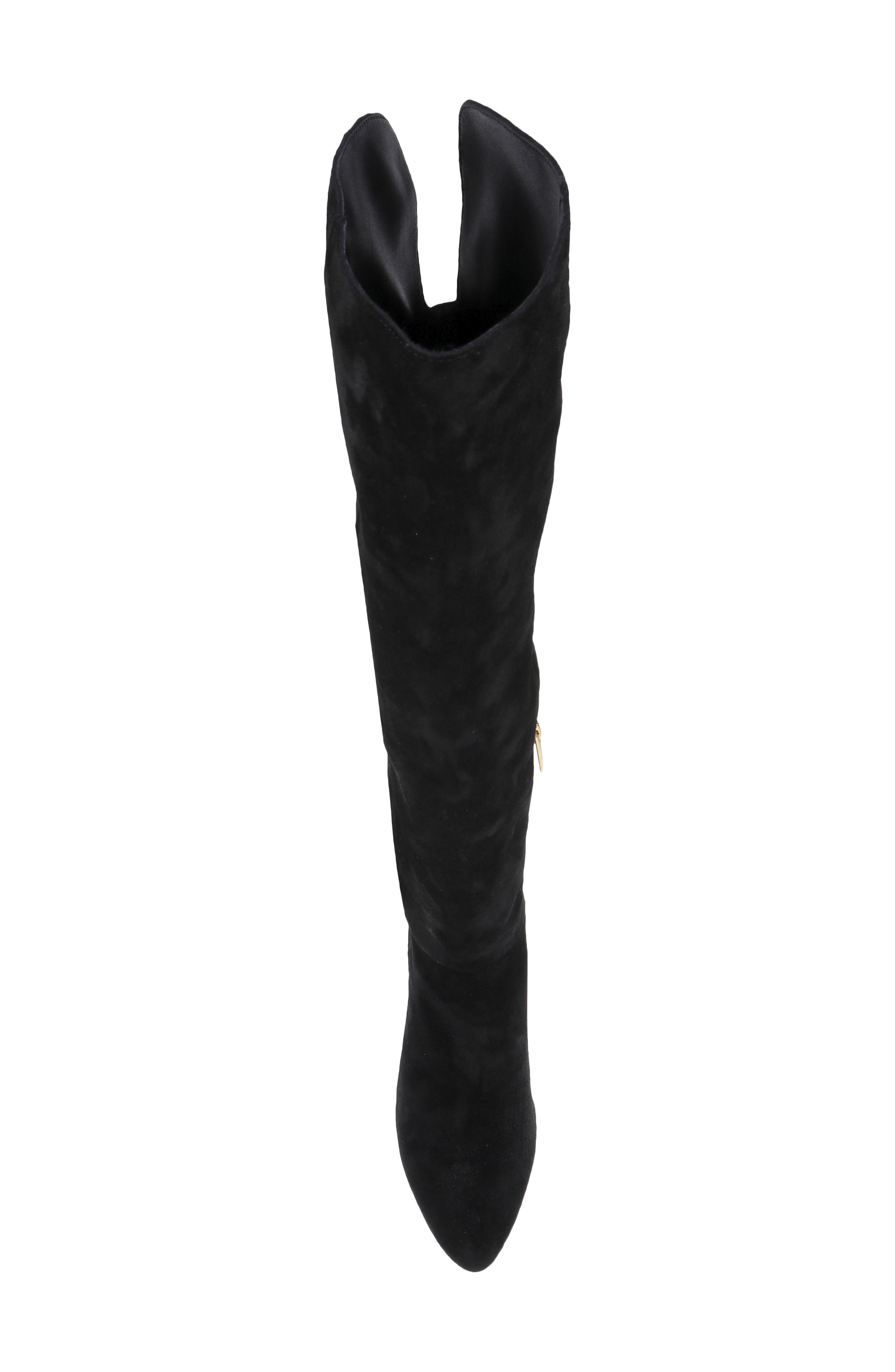 Jackson Over the Knee Leather Boot, Alternate, color, BLACK SUEDE