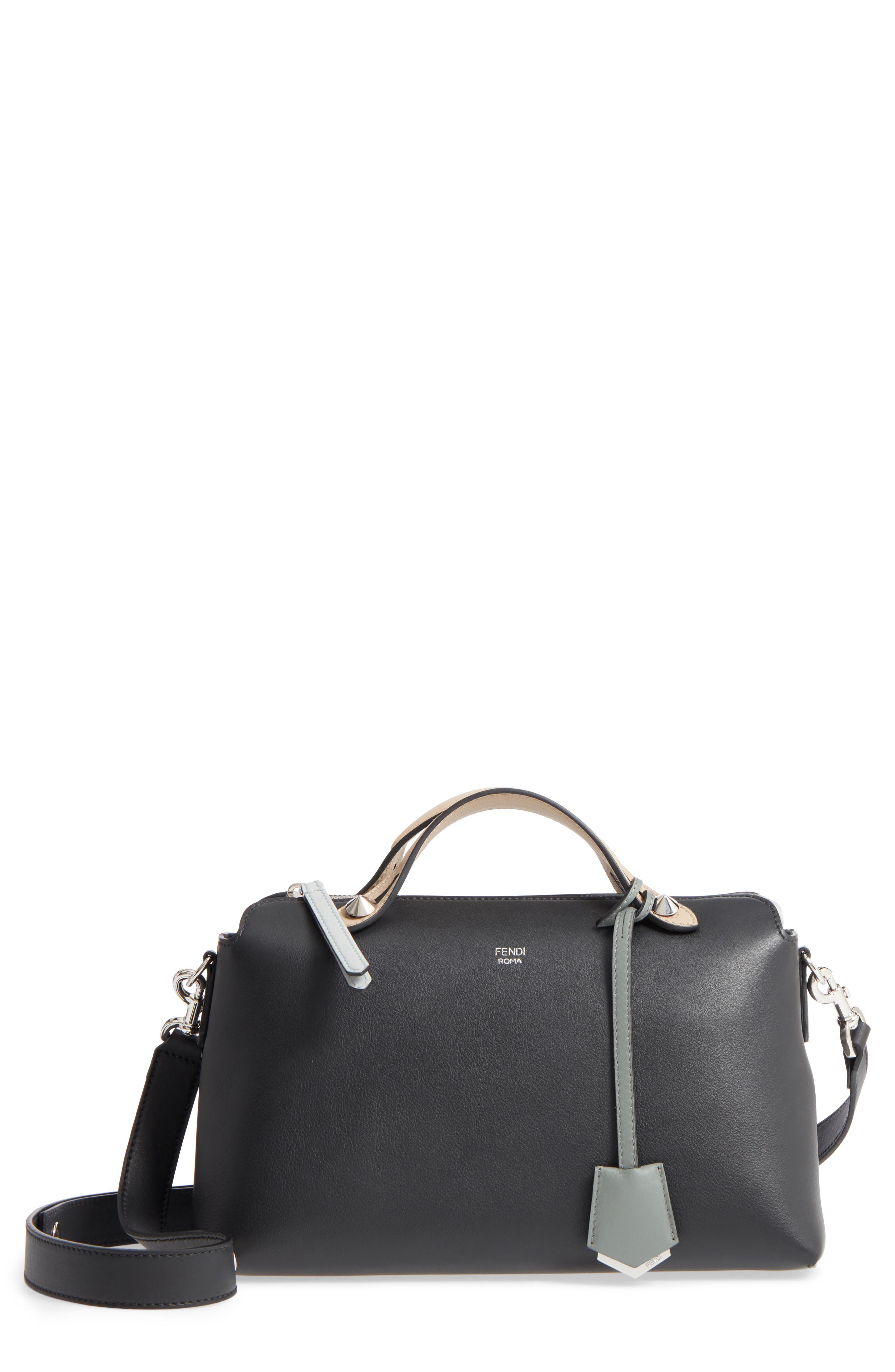 Fendi 'Medium By the Way' Colorblock Leather Shoulder Bag, Main, color, 