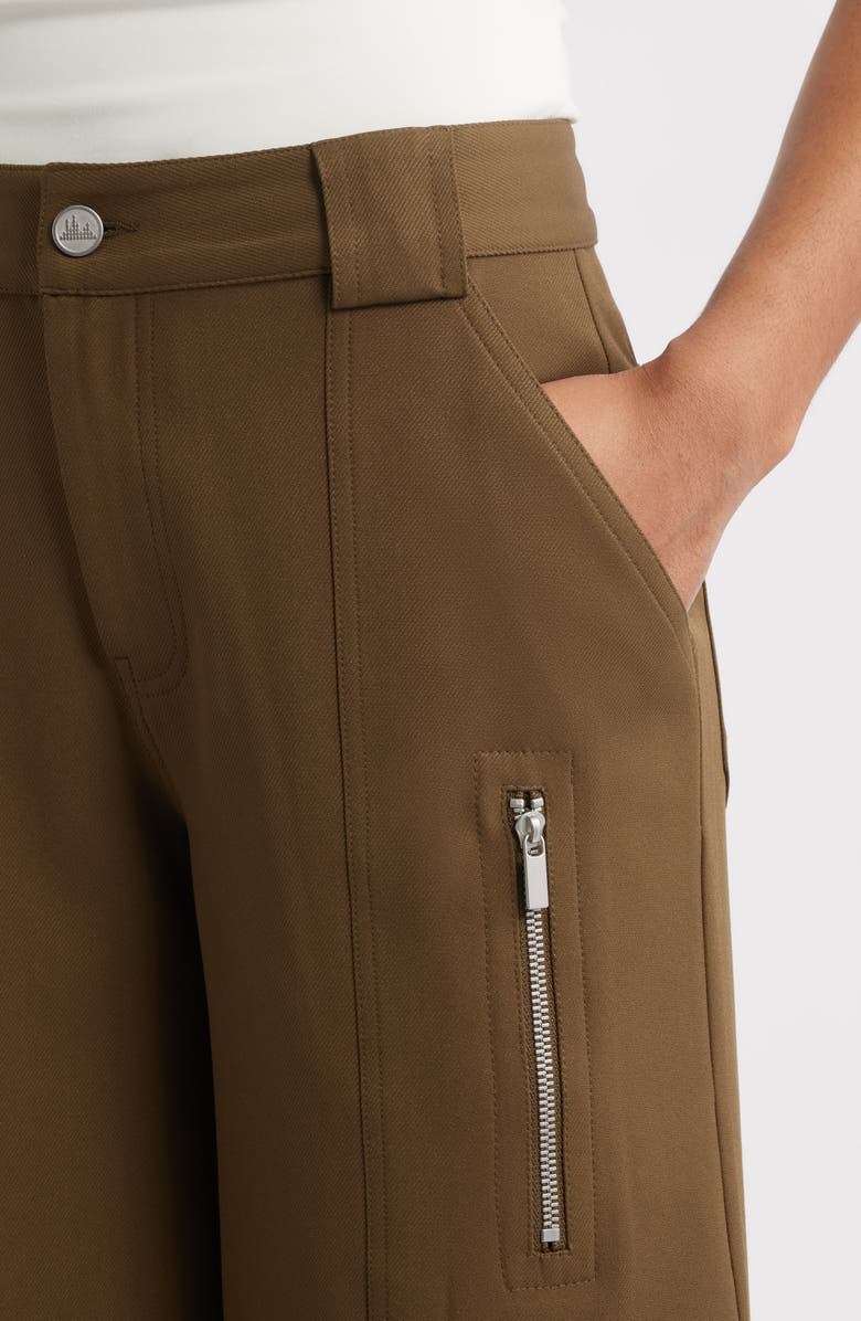 CITY BLUES Wide Leg Cargo Pants, Alternate, color, Olive