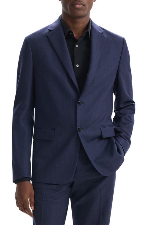 Chambers Herringbone Wool Blend Suit Jacket