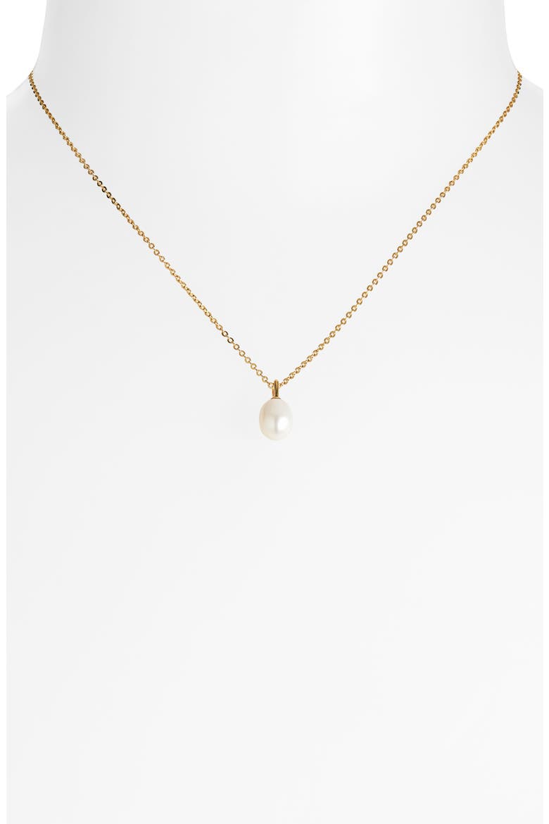 Demi Fine Dainty Freshwater Pearl Pendant Necklace, Alternate, color, 14K GOLD PLATED