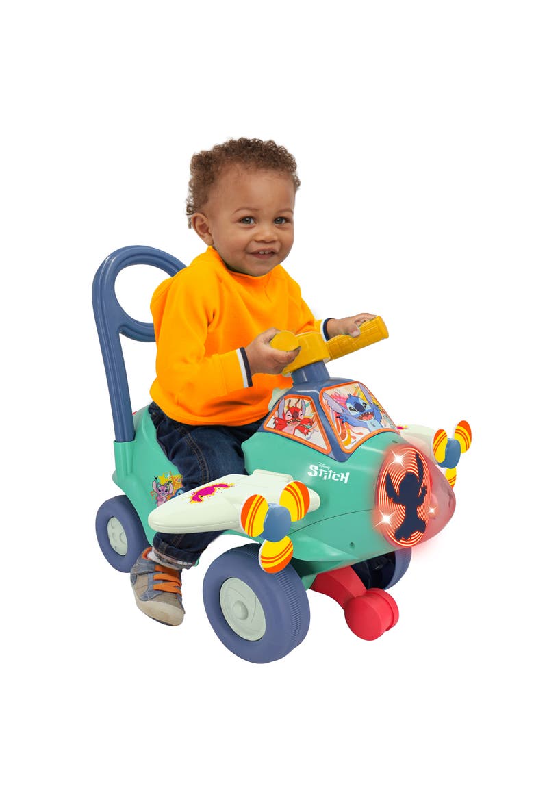 Animated Lights Activity Plane Stitch Disney Ride-On Vehicle, Alternate, color, Multicolored