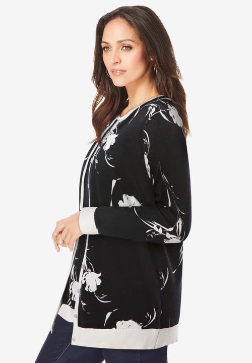 Jessica London Fine Gauge Cardigan In Black