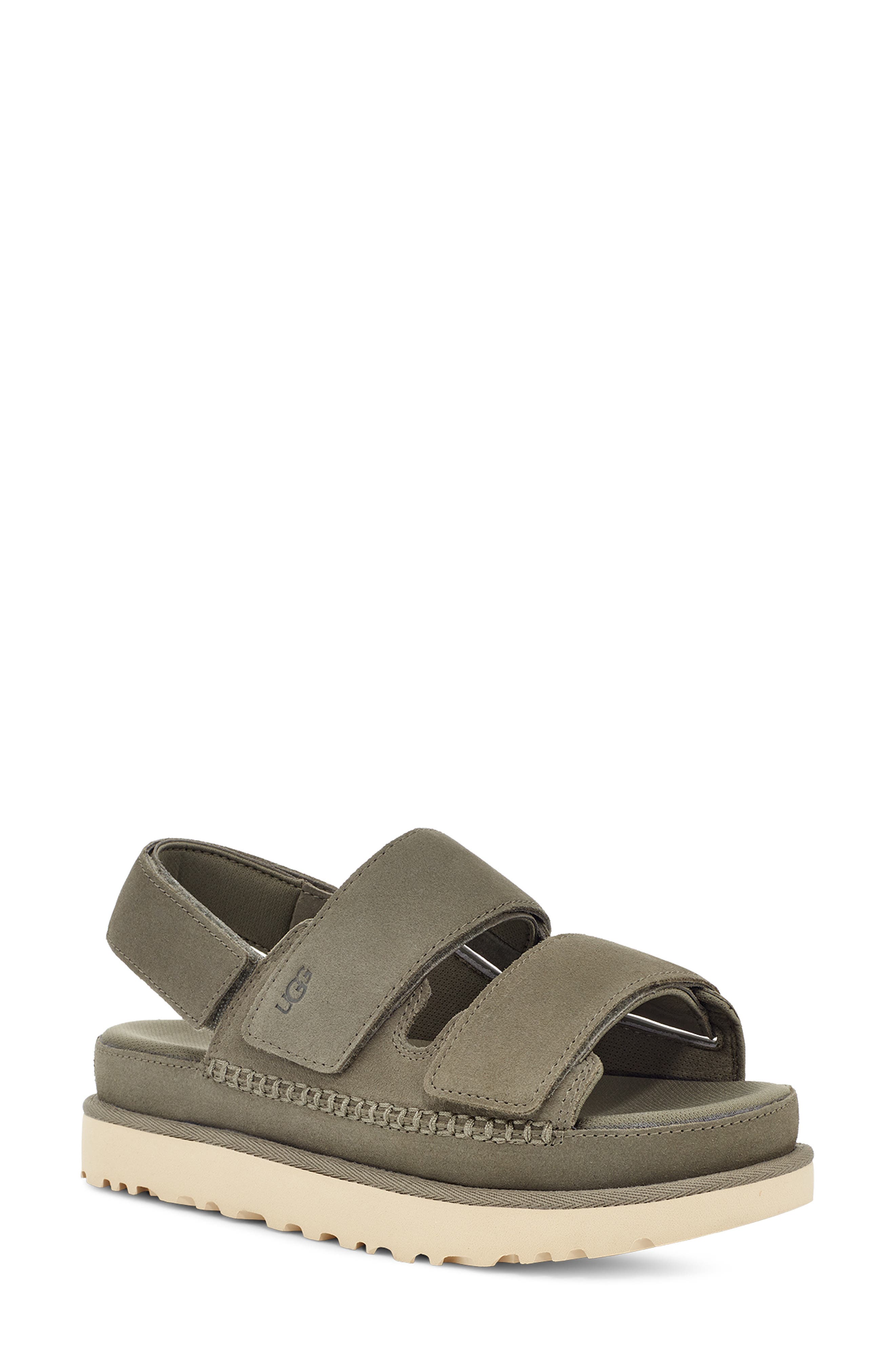 Goldenstar Slingback Platform Sandal, Main, color, MOSS GREEN