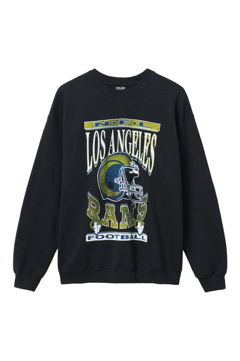 Los Angeles Rams Cotton Blend Crewneck Sweatshirt, Main, color, BLACK