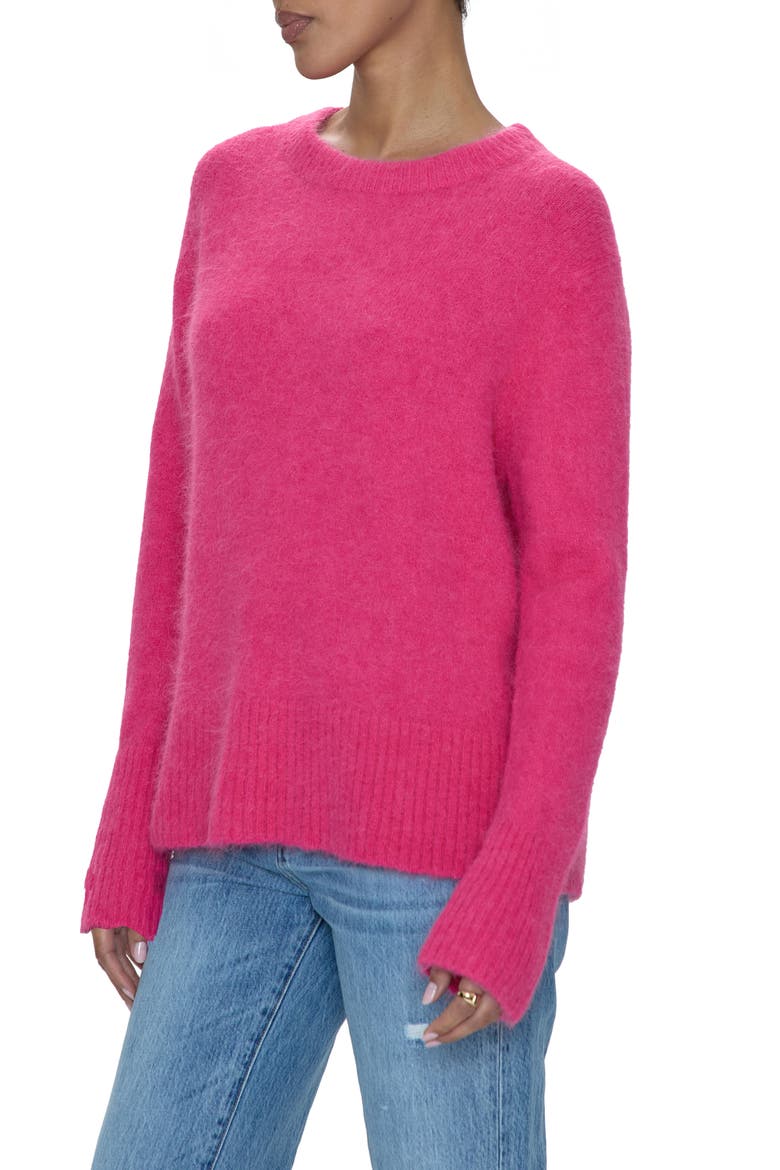 Ivy Alpaca Blend Crewneck Sweater, Alternate, color, HOT PINK