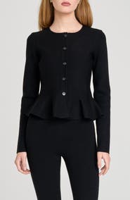 WAYF Brooklyn Peplum Cardigan