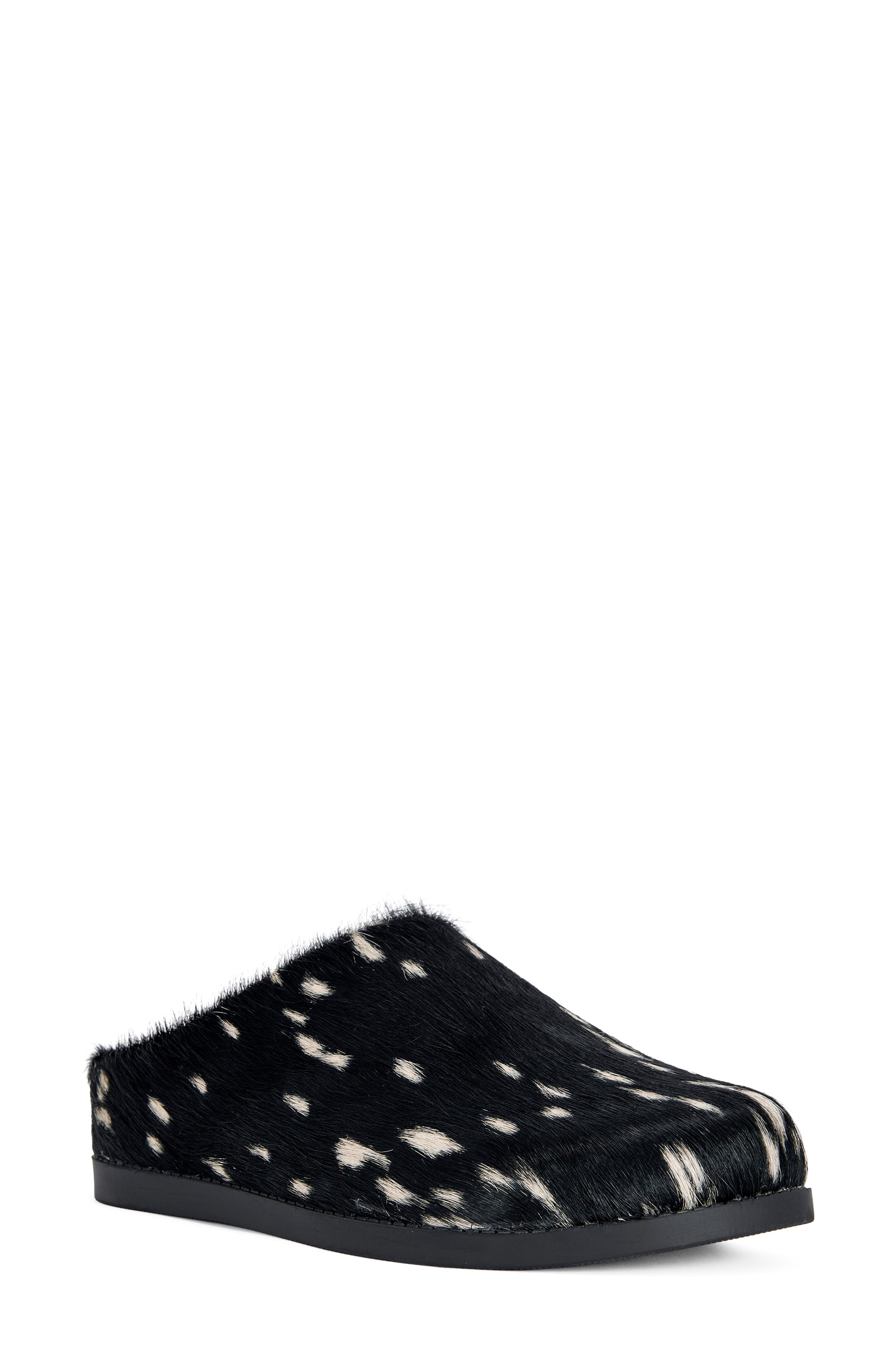 Ramses Genuine Calf Hair Clog, Main, color, BLACK MULTI CALF HAIR