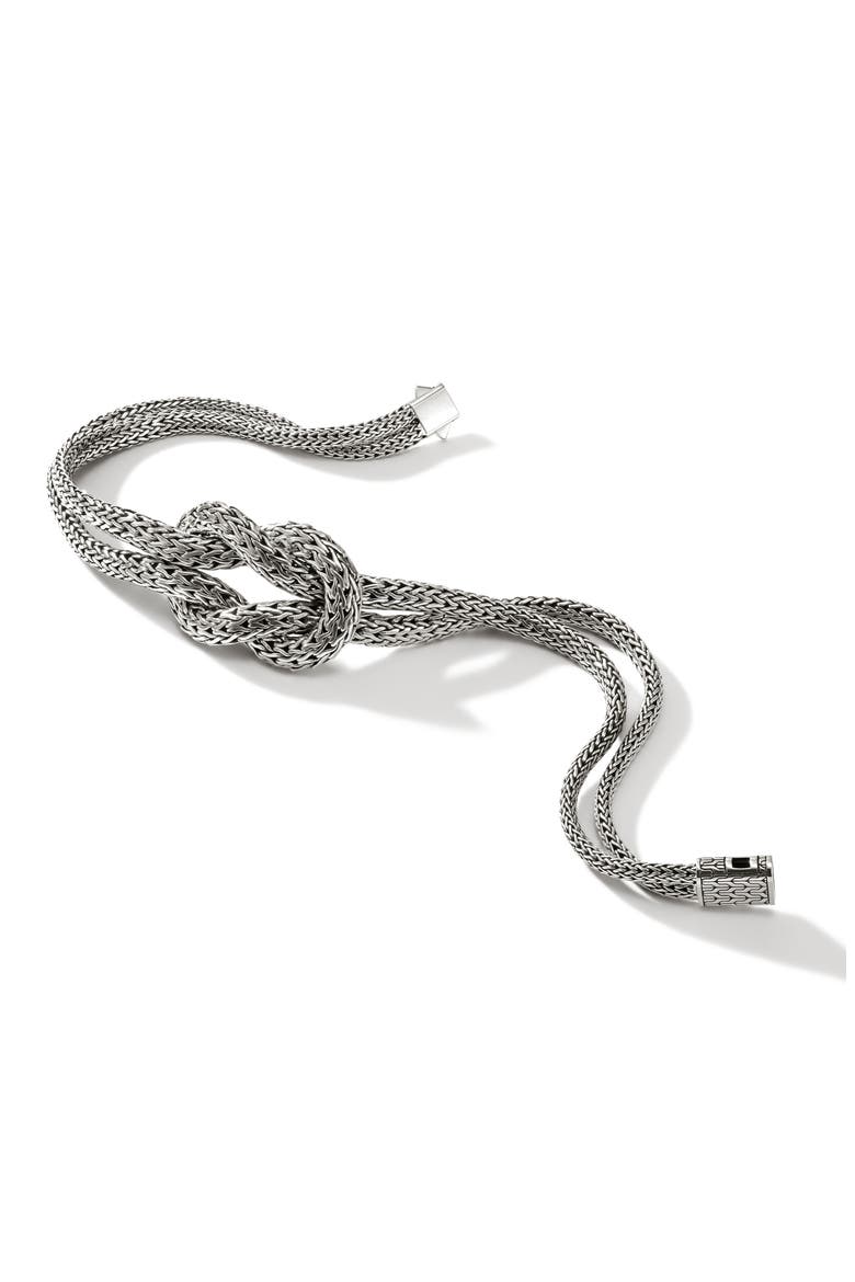 Love Knot Necklace, Alternate, color, SILVER