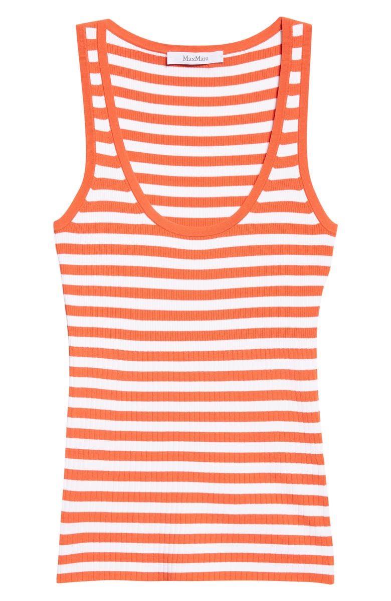 Max Mara Ghiro Variegated Rib Tank, Alternate, color, Coral