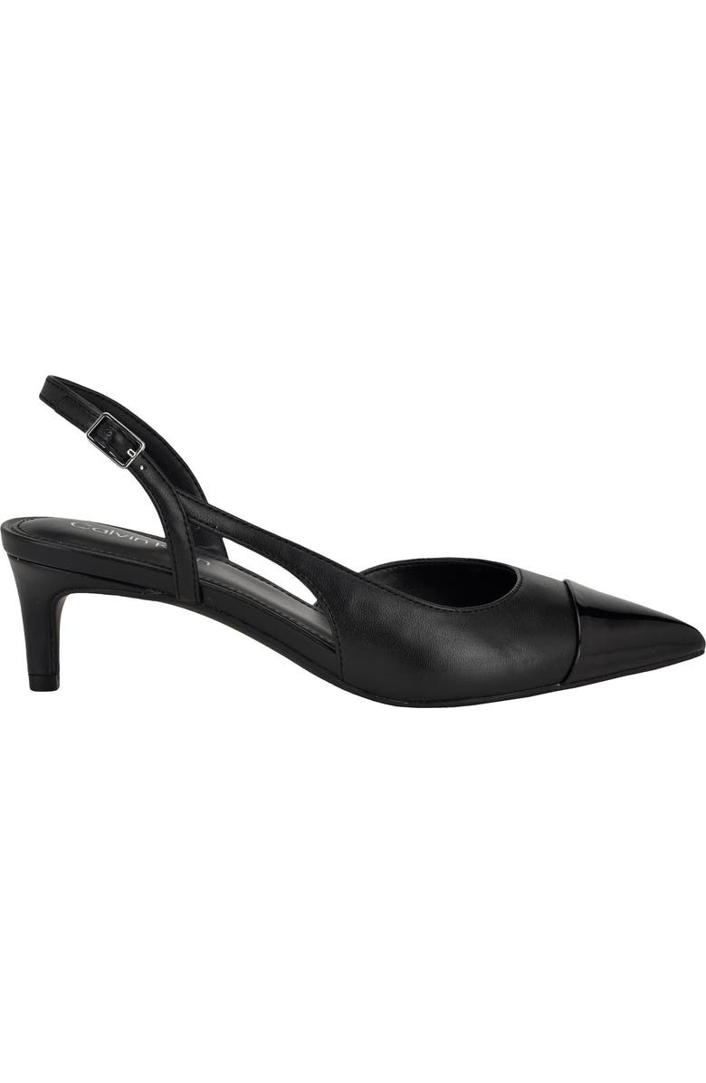 Calvin Klein Slingback Kitten Heel Pump, Alternate, color, Black