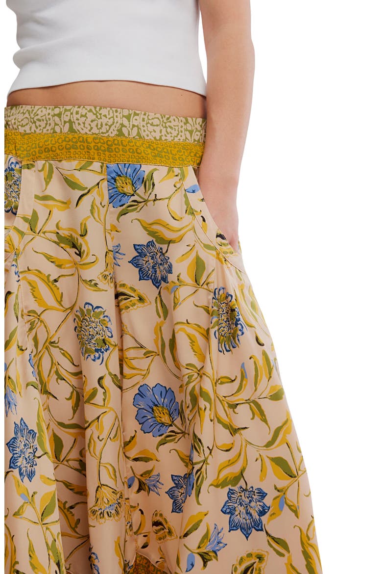 Sweet Reaction Print Crop Swing Pants, Alternate, color, SUNFLOWER COMBO