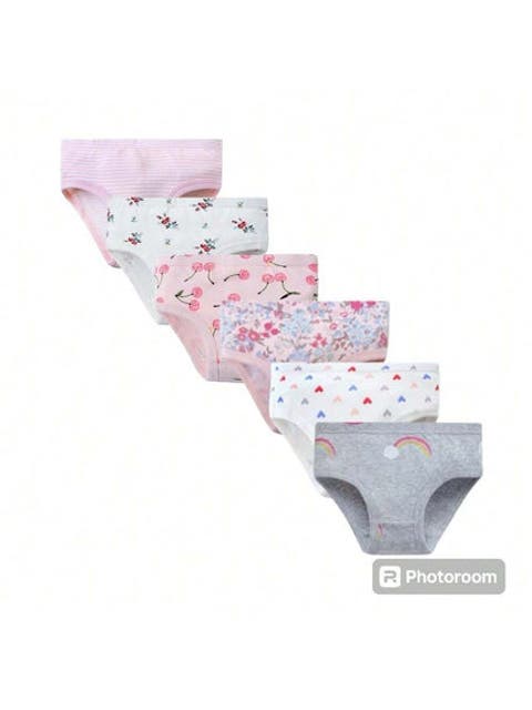 6 Pack Kids and Toddlers Underwears Soft Cotton Panties