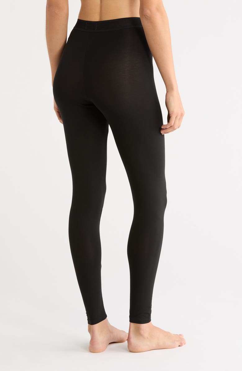 Lacoste Loungewear Leggings, Alternate, color, Black
