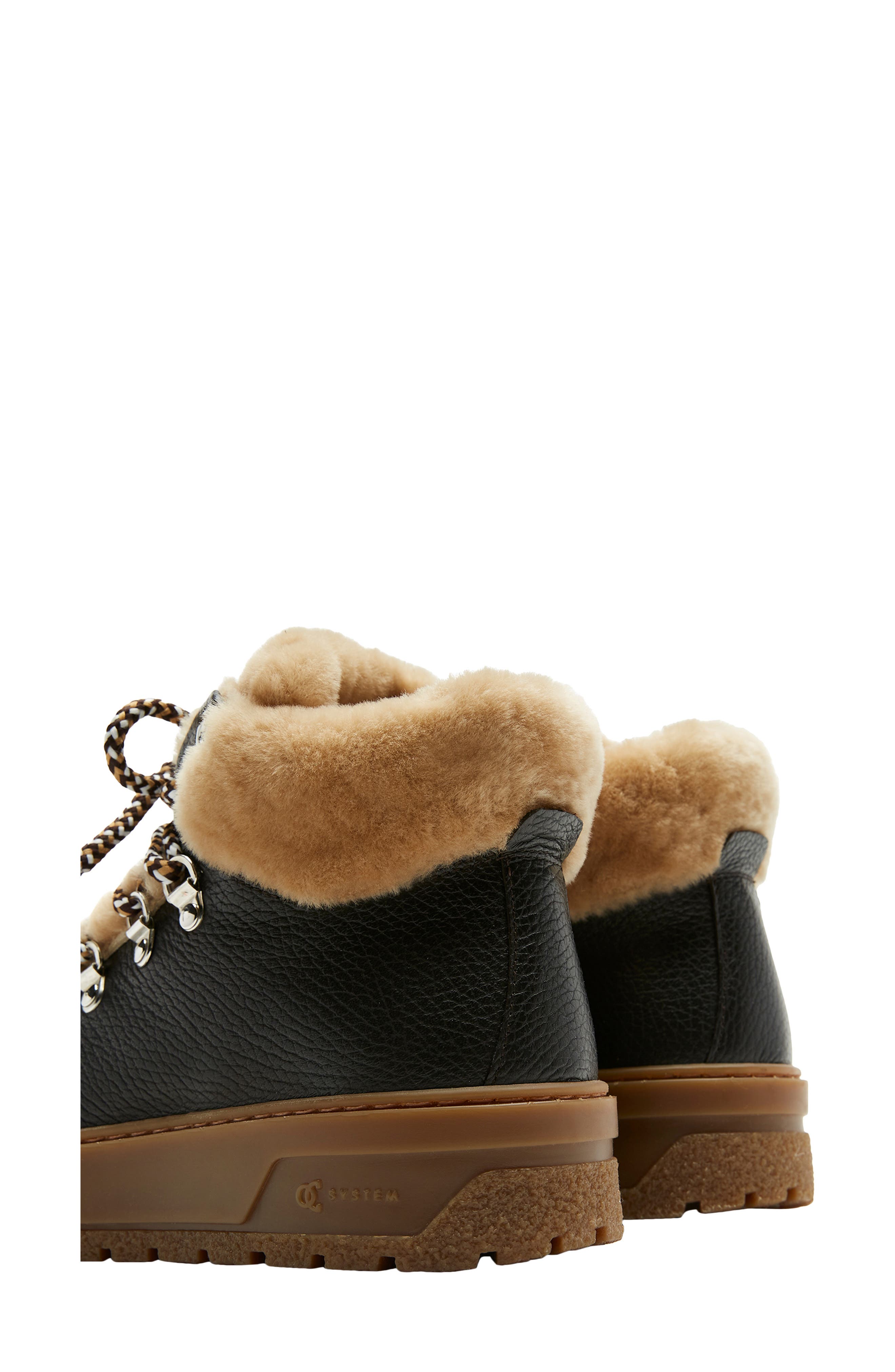 La Canadienne Lausanne Genuine Shearling Lined Waterproof Boot, Alternate, color, Brown Leather